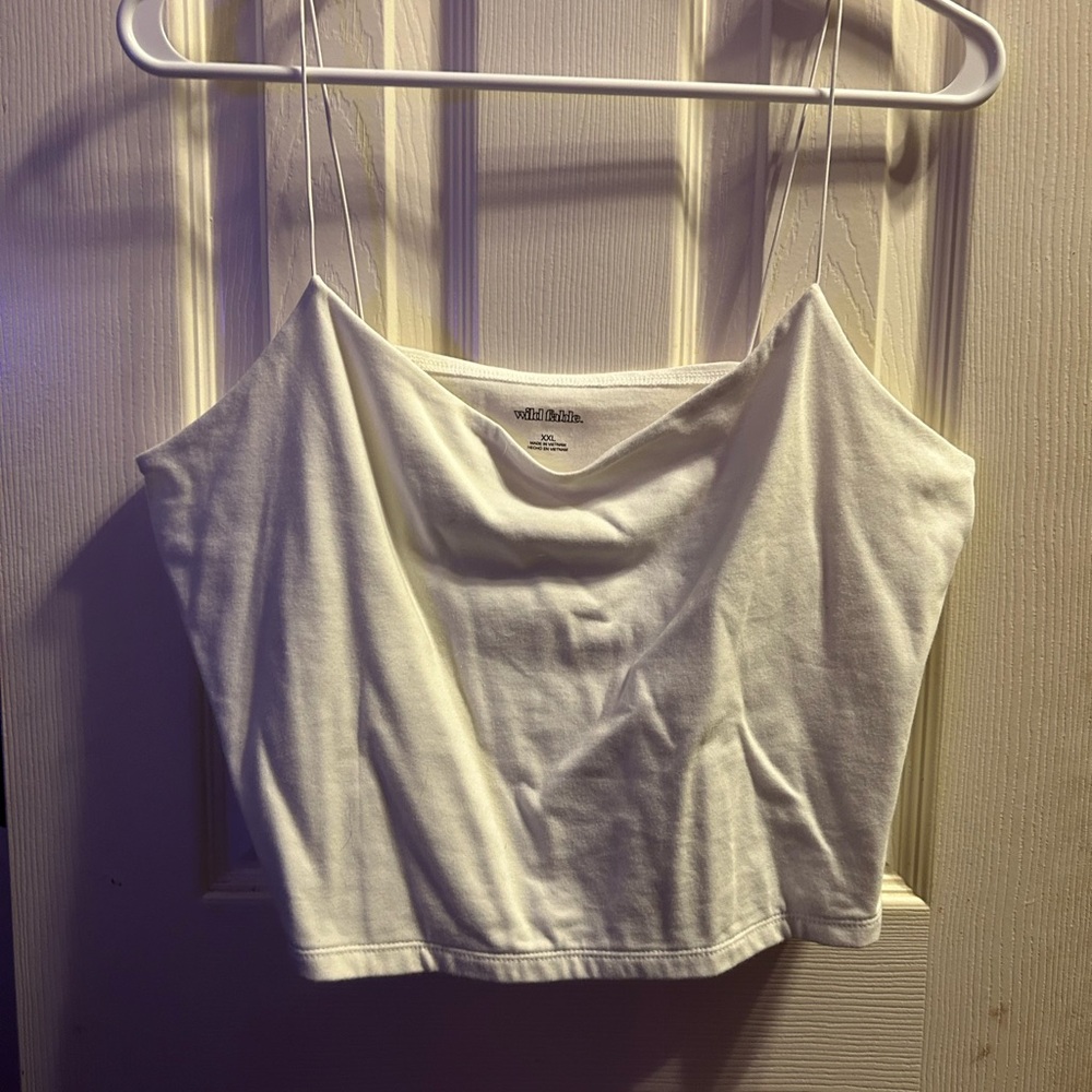 Wild fable white crop top